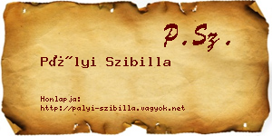 Pályi Szibilla névjegykártya